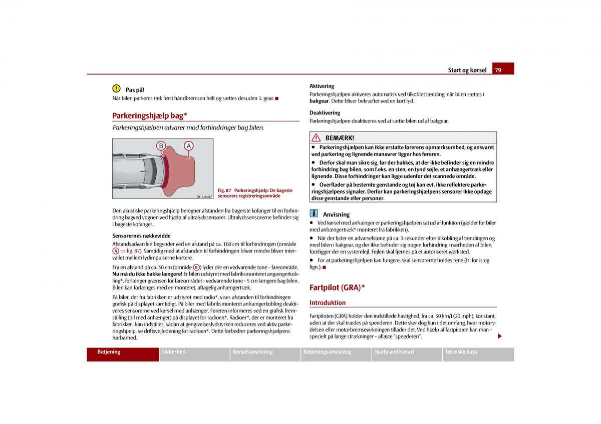 Skoda Octavia II 2 Bilens instruktionsbog / page 80