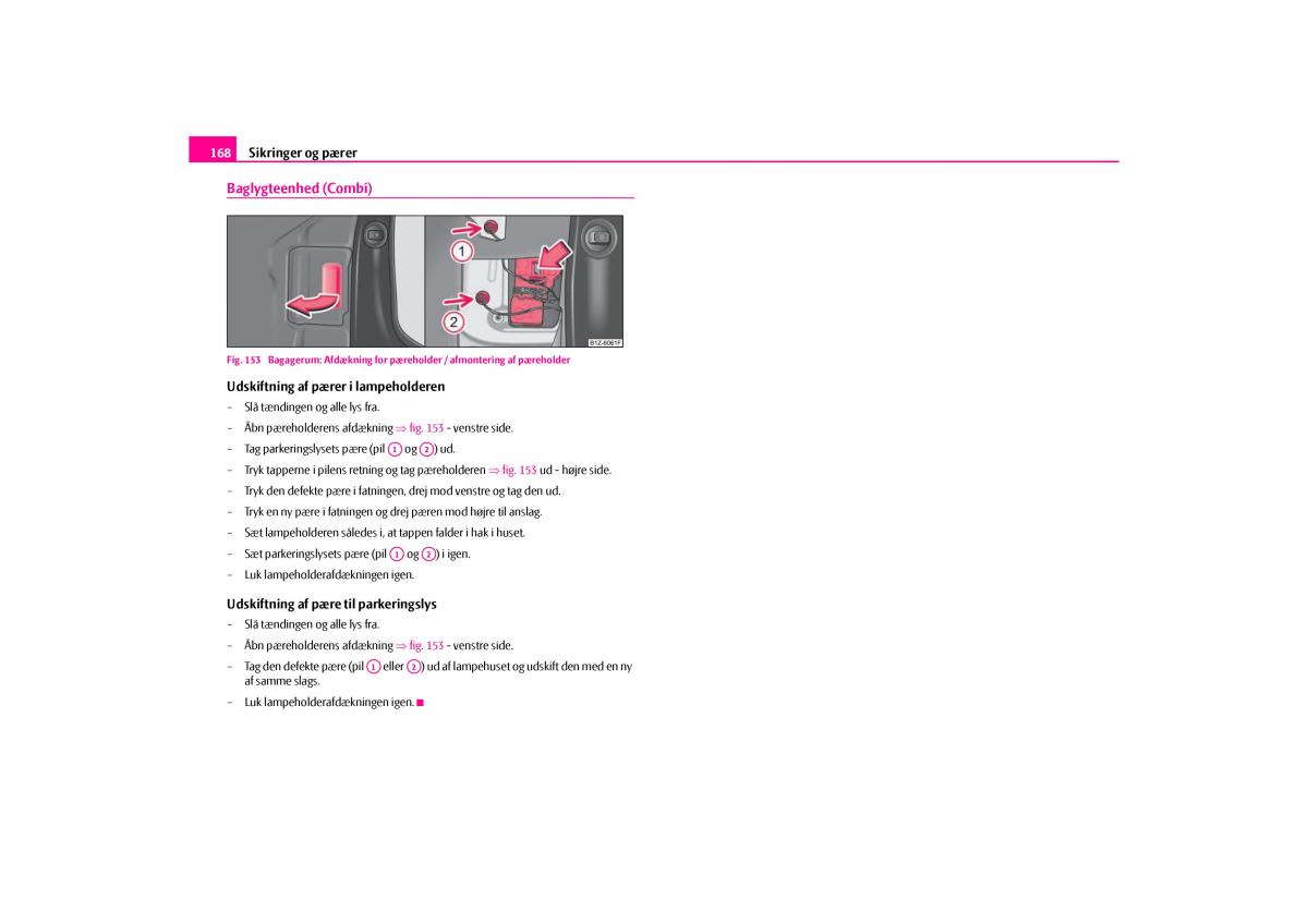 Skoda Octavia II 2 Bilens instruktionsbog / page 169