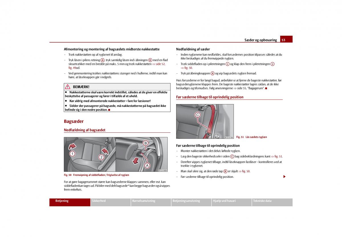 Skoda Octavia II 2 Bilens instruktionsbog / page 54