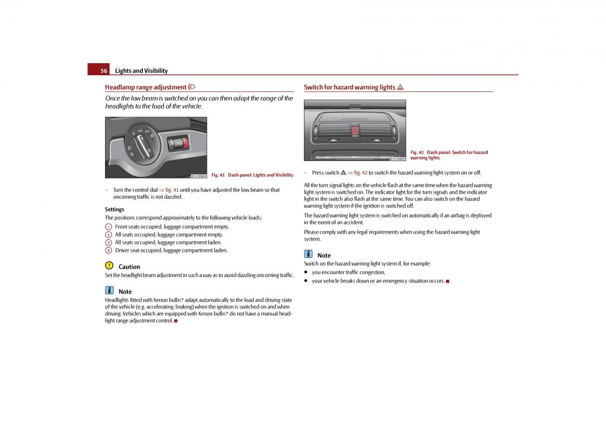 Skoda Octavia II 2 owners manual / page 57