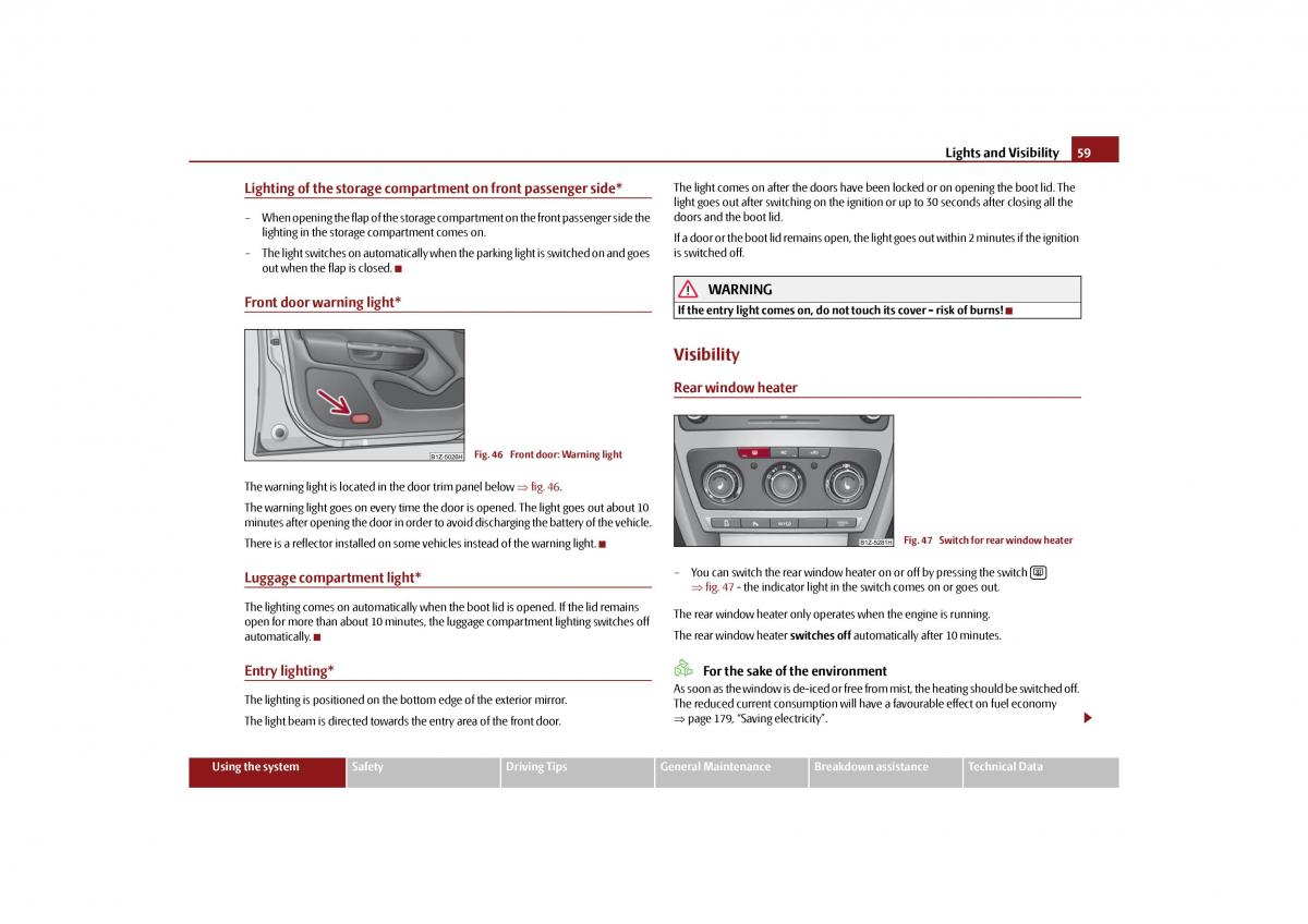 Skoda Octavia II 2 owners manual / page 60