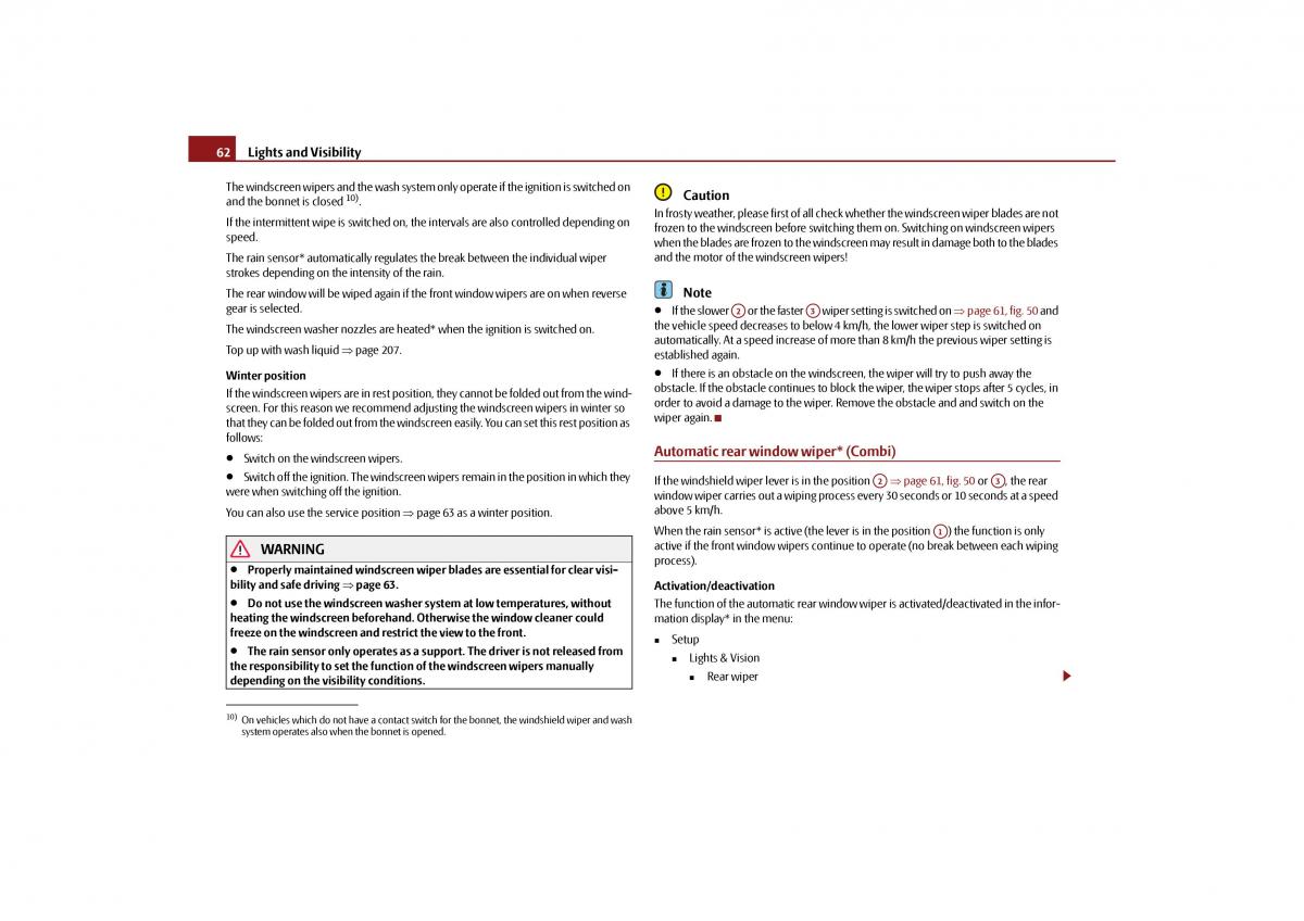 Skoda Octavia II 2 owners manual / page 63