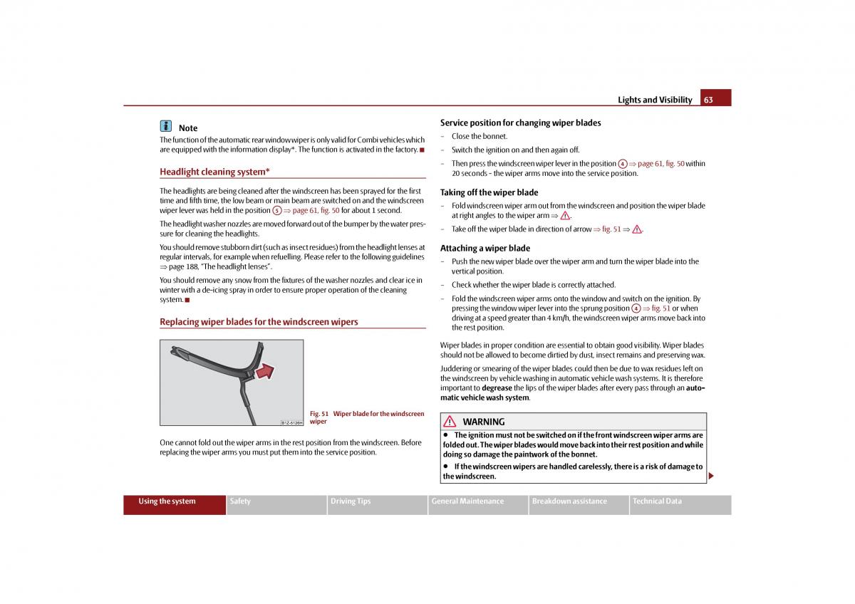 Skoda Octavia II 2 owners manual / page 64