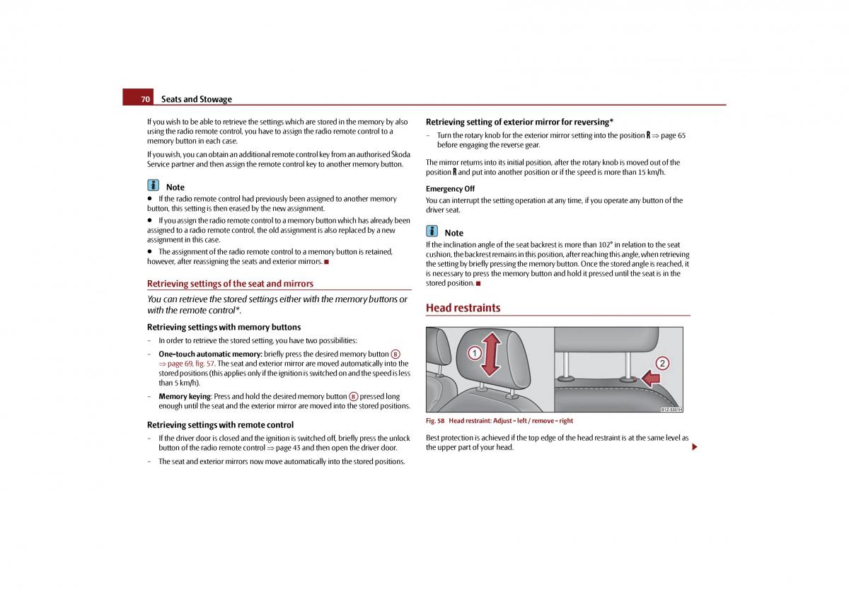 Skoda Octavia II 2 owners manual / page 71