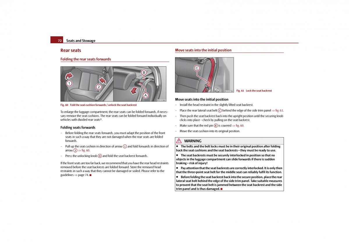 Skoda Octavia II 2 owners manual / page 73