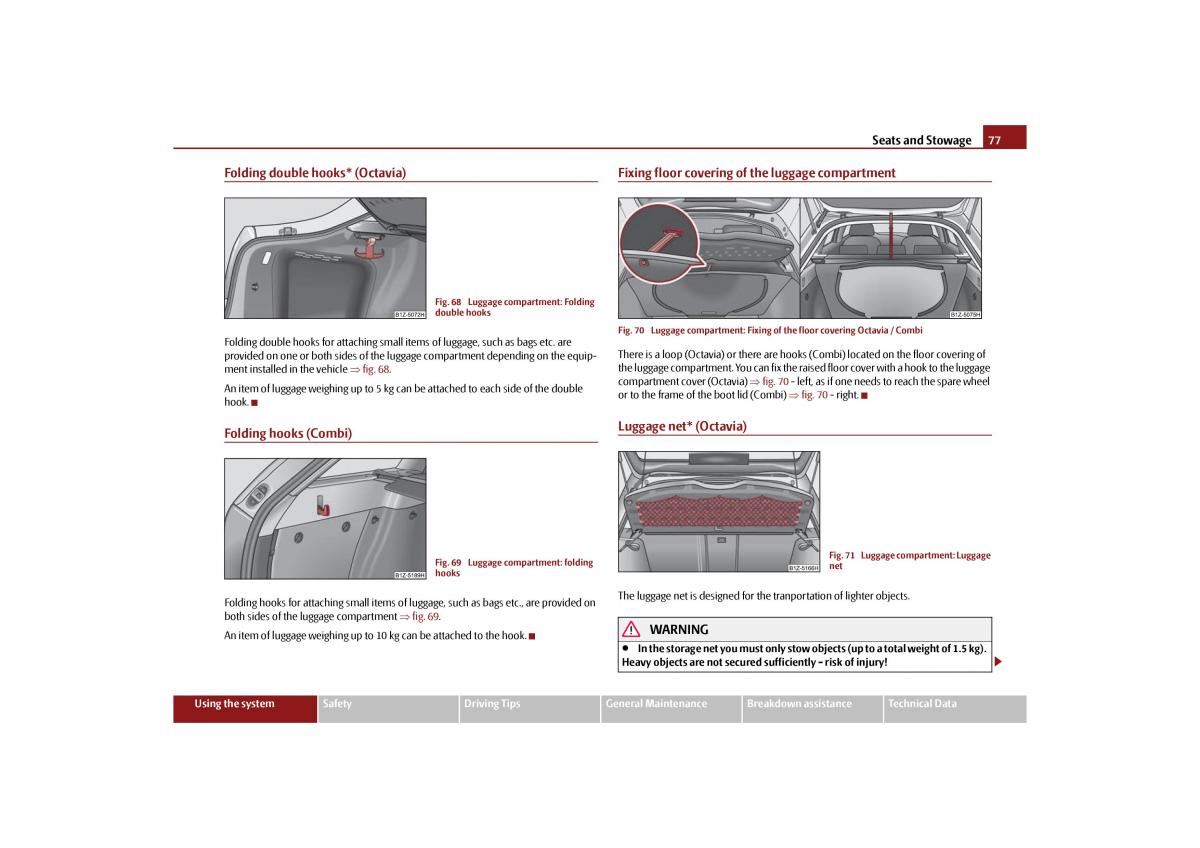 Skoda Octavia II 2 owners manual / page 78