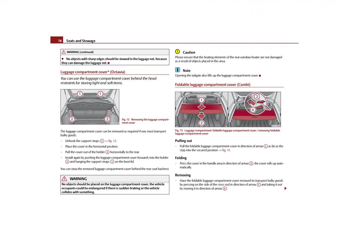 Skoda Octavia II 2 owners manual / page 79