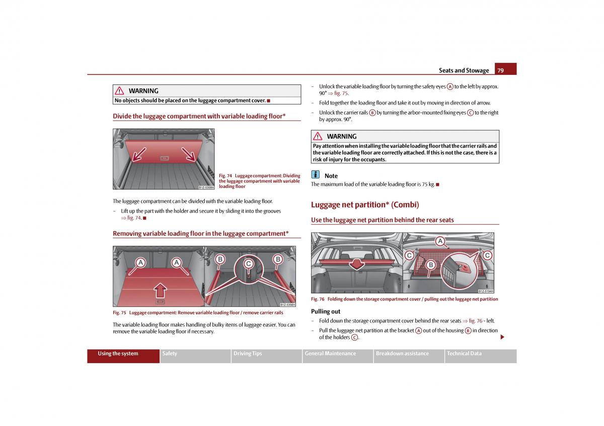 Skoda Octavia II 2 owners manual / page 80