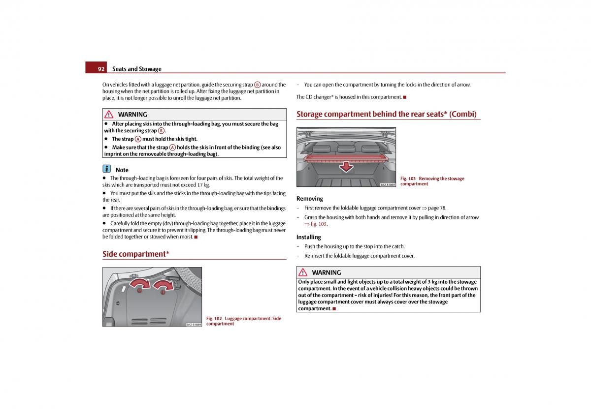 Skoda Octavia II 2 owners manual / page 93