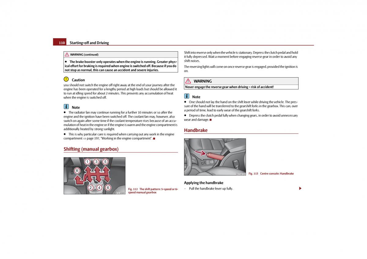 Skoda Octavia II 2 owners manual / page 111