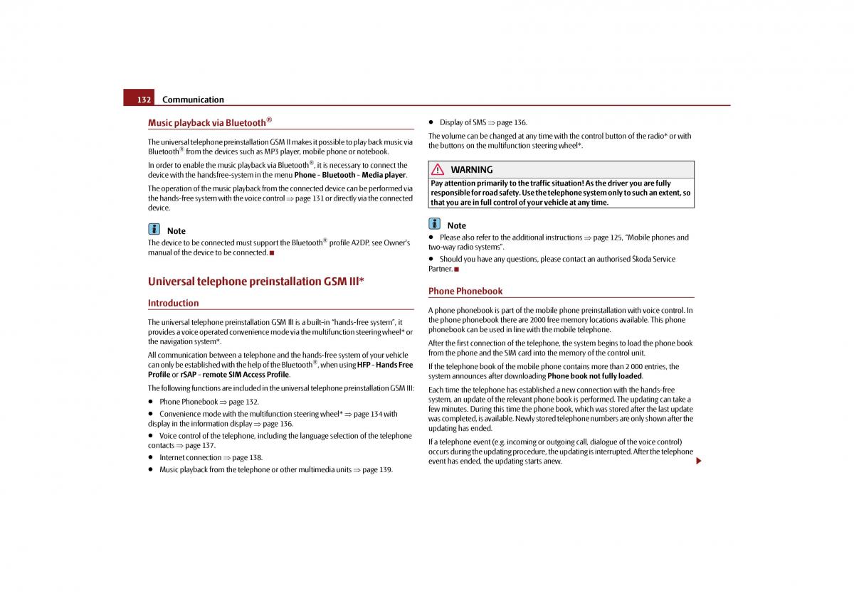 Skoda Octavia II 2 owners manual / page 133