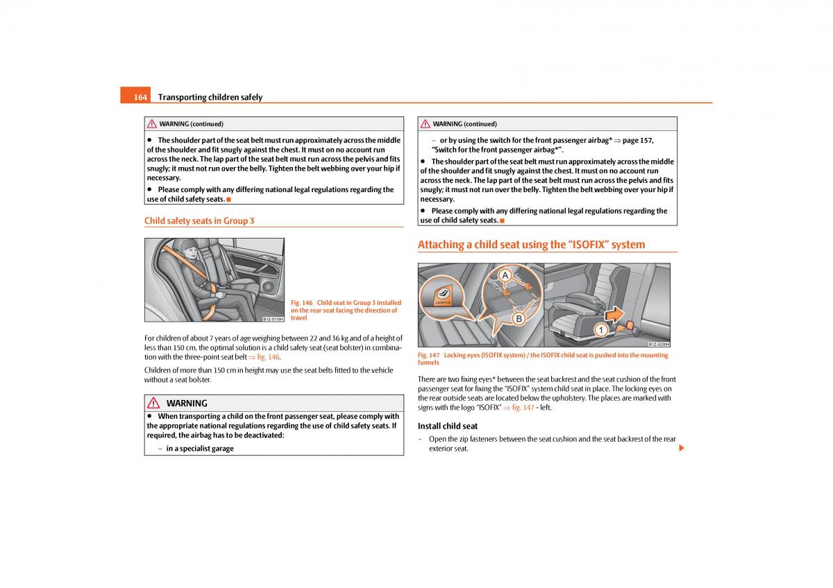 Skoda Octavia II 2 owners manual / page 165