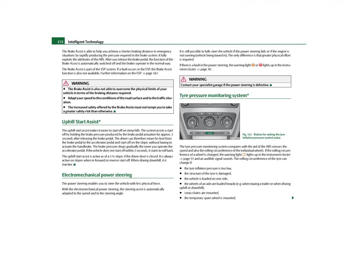 Skoda Octavia II 2 owners manual / page 173