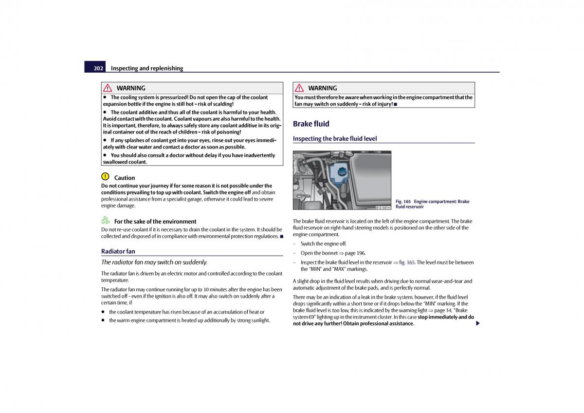 Skoda Octavia II 2 owners manual / page 203