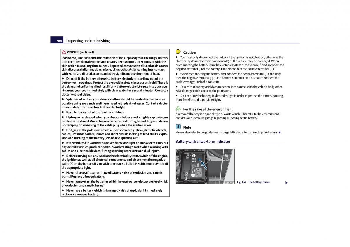 Skoda Octavia II 2 owners manual / page 205