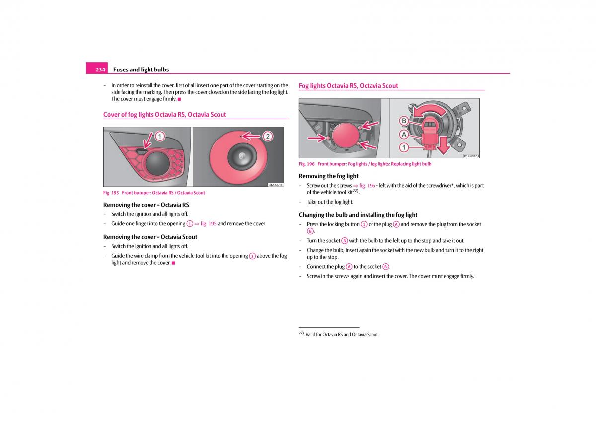 Skoda Octavia II 2 owners manual / page 235