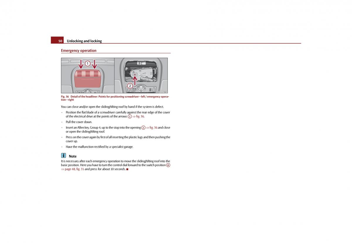 Skoda Octavia II 2 owners manual / page 51