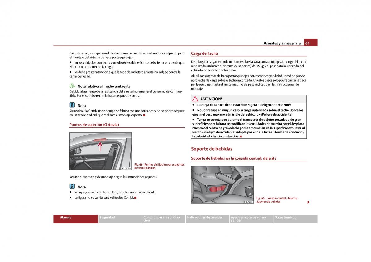 Skoda Octavia II 2 manual del propietario / page 64