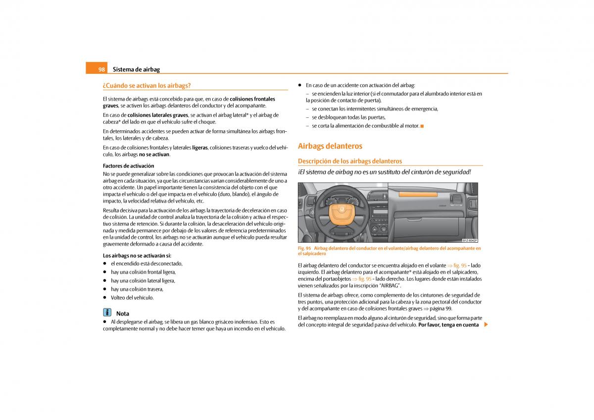 Skoda Octavia II 2 manual del propietario / page 99
