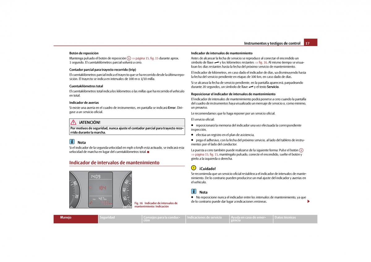 Skoda Octavia II 2 manual del propietario / page 18