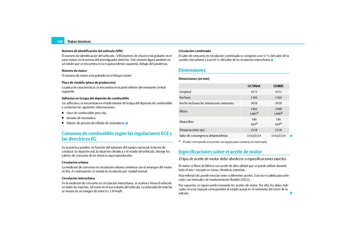 Skoda Octavia II 2 manual del propietario / page 187
