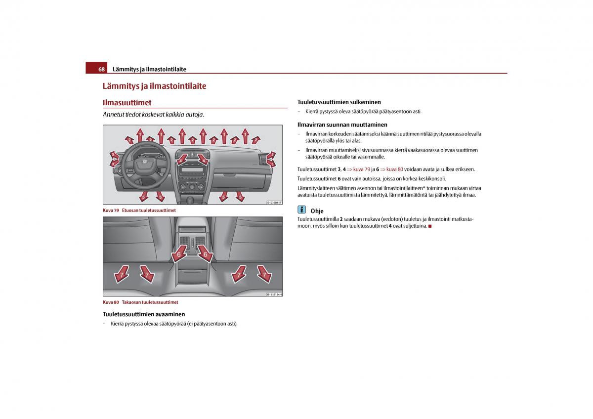 Skoda Octavia II 2 omistajan kasikirja / page 69
