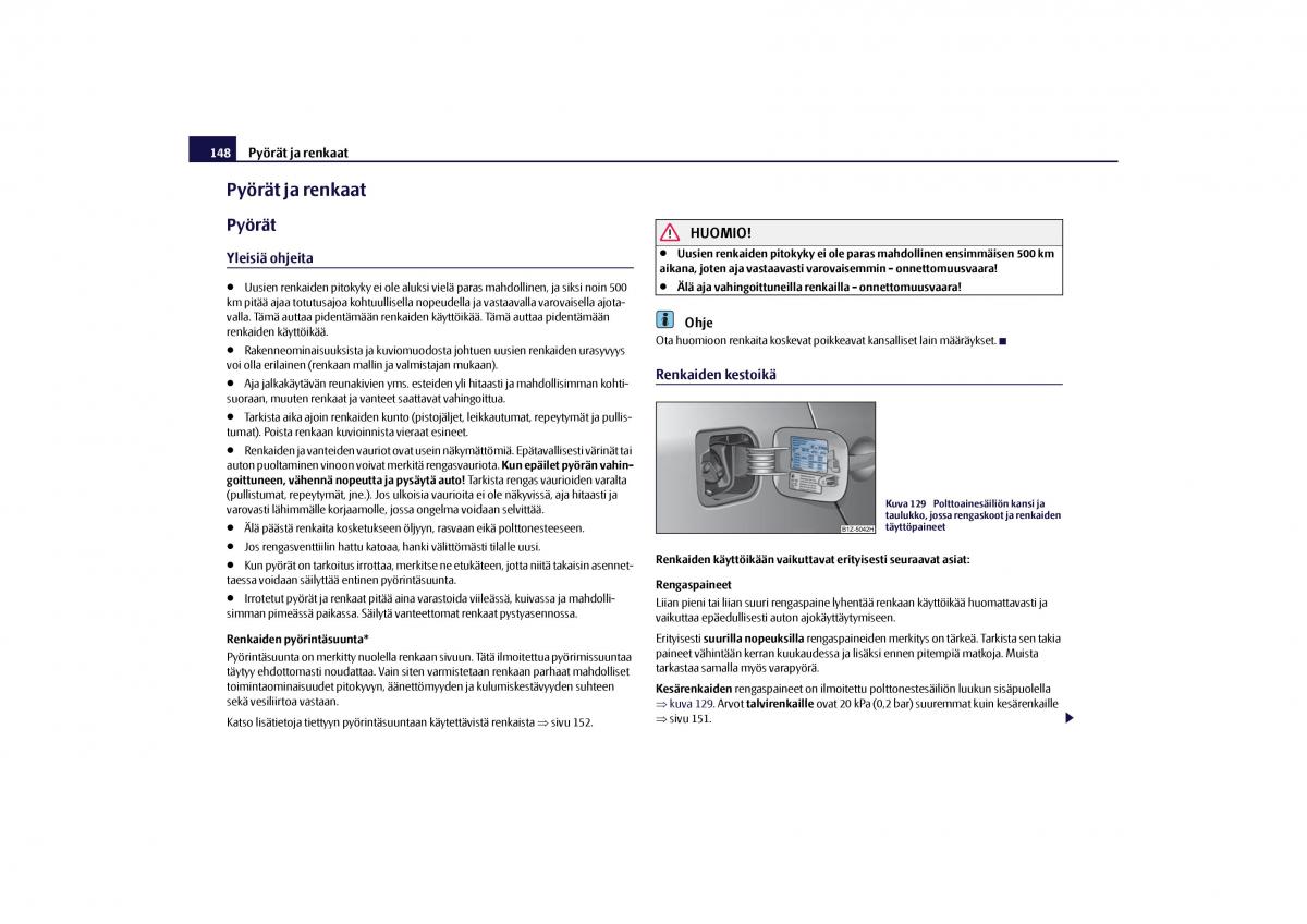 Skoda Octavia II 2 omistajan kasikirja / page 149