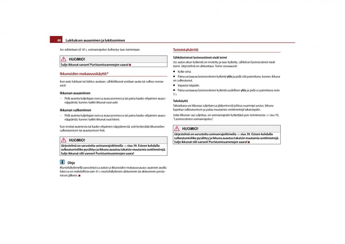 Skoda Octavia II 2 omistajan kasikirja / page 41