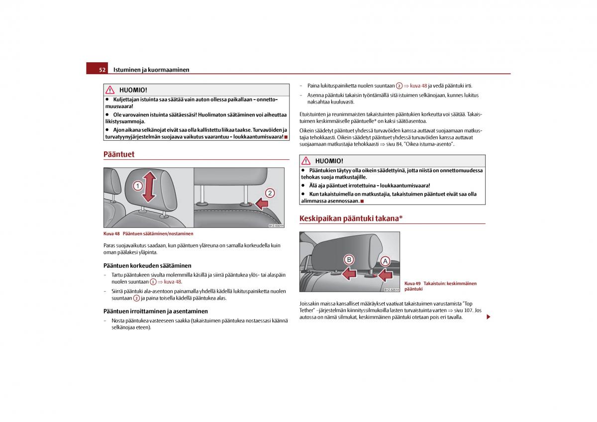 Skoda Octavia II 2 omistajan kasikirja / page 53