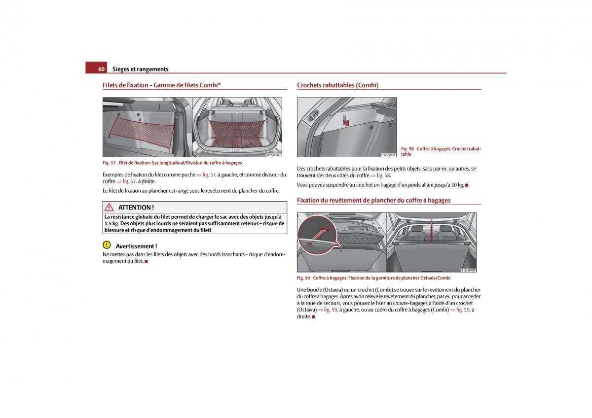 Skoda Octavia II 2 manuel du proprietaire / page 61