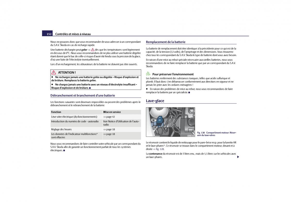 Skoda Octavia II 2 manuel du proprietaire / page 153