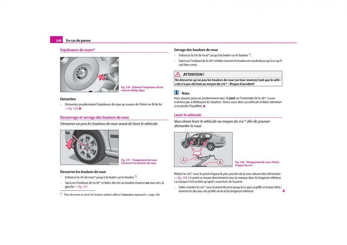Skoda Octavia II 2 manuel du proprietaire / page 169