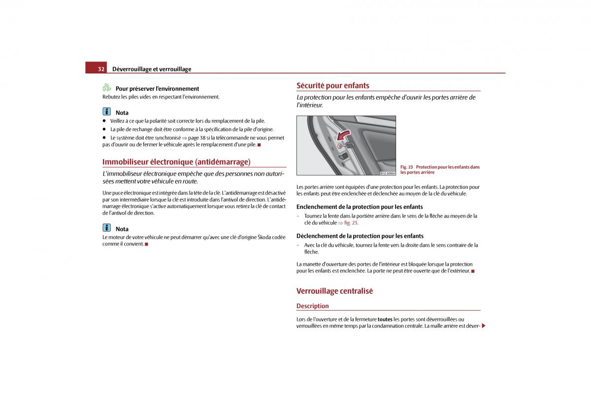 Skoda Octavia II 2 manuel du proprietaire / page 33