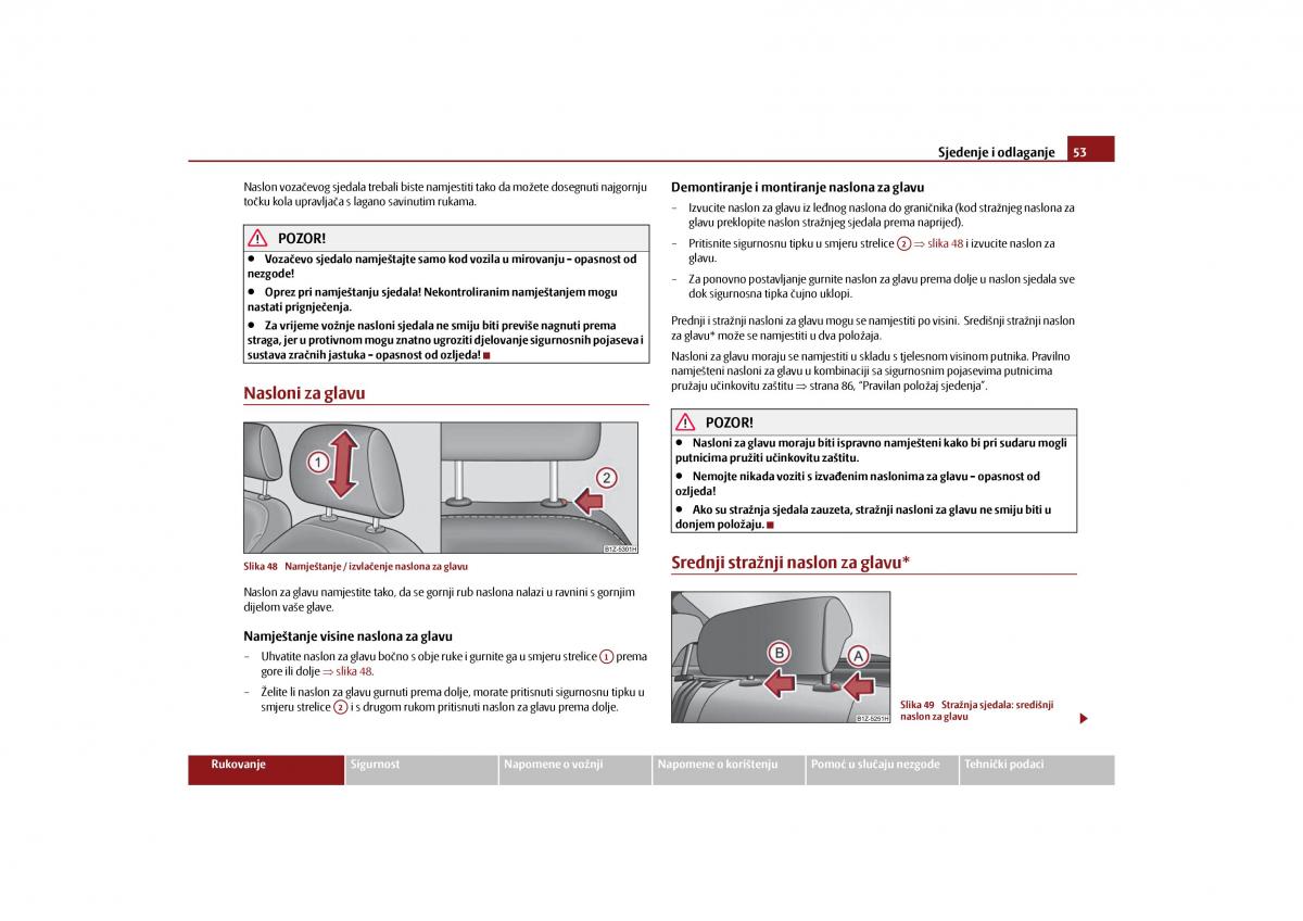 Skoda Octavia II 2 vlasnicko uputstvo / page 54