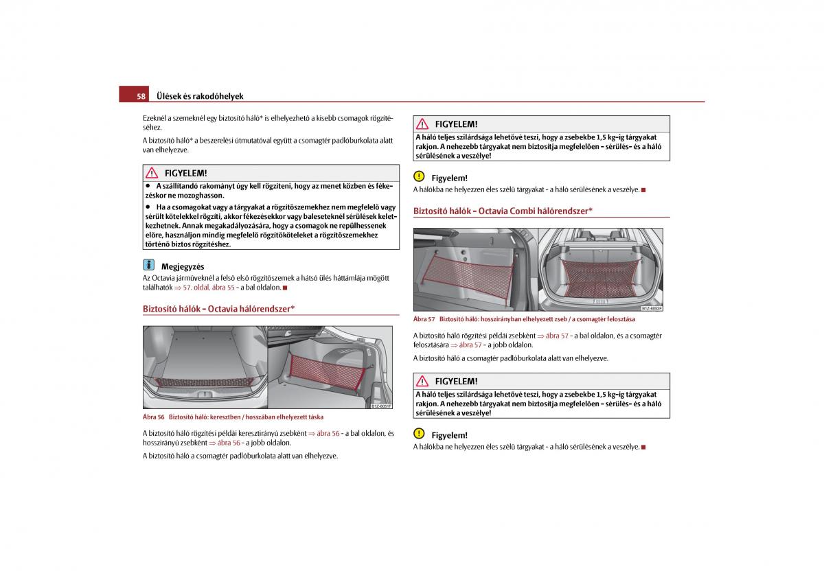 Skoda Octavia II 2 Kezelesi utmutato / page 59