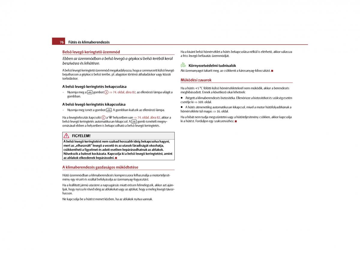 Skoda Octavia II 2 Kezelesi utmutato / page 77