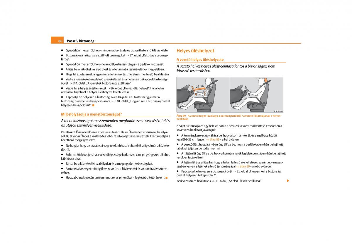 Skoda Octavia II 2 Kezelesi utmutato / page 87