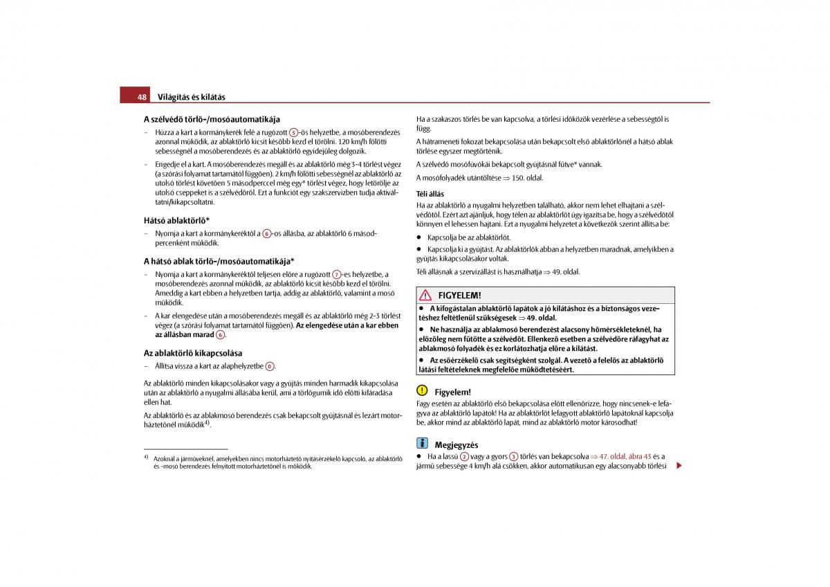 Skoda Octavia II 2 Kezelesi utmutato / page 49