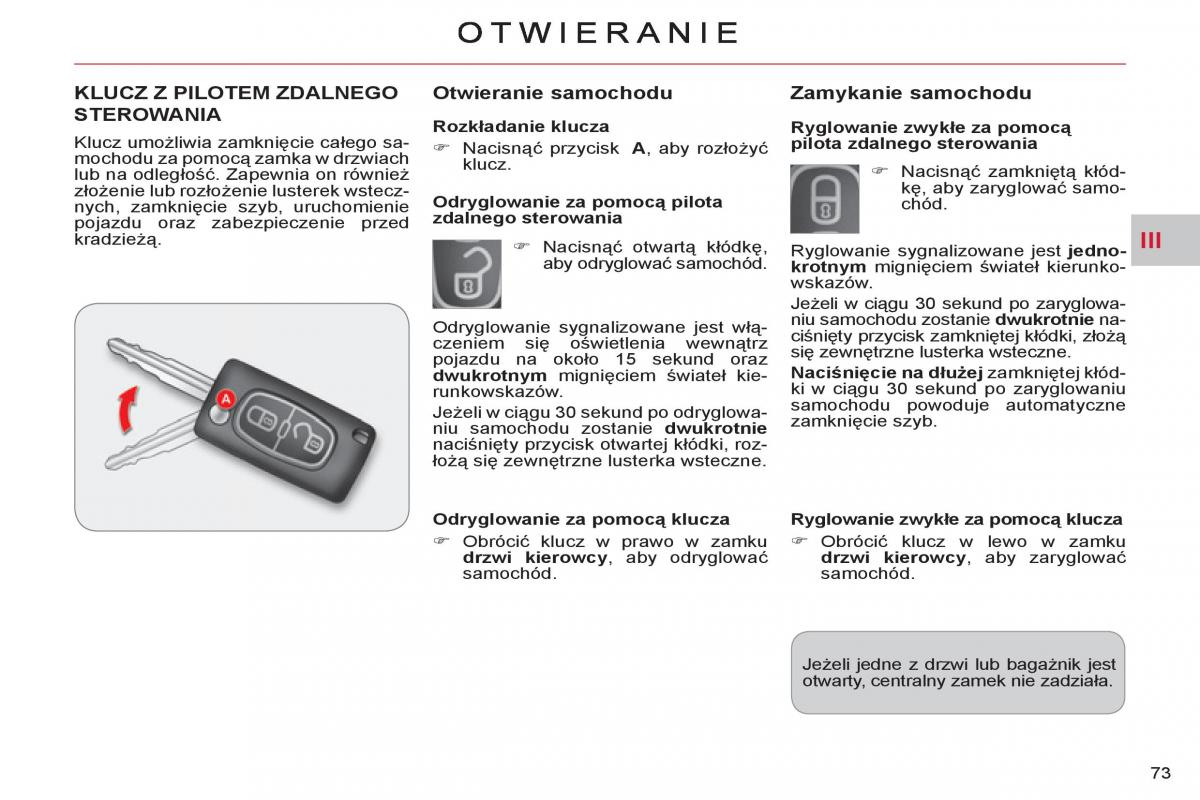 Citroen C Crosser instrukcja obslugi / page 75