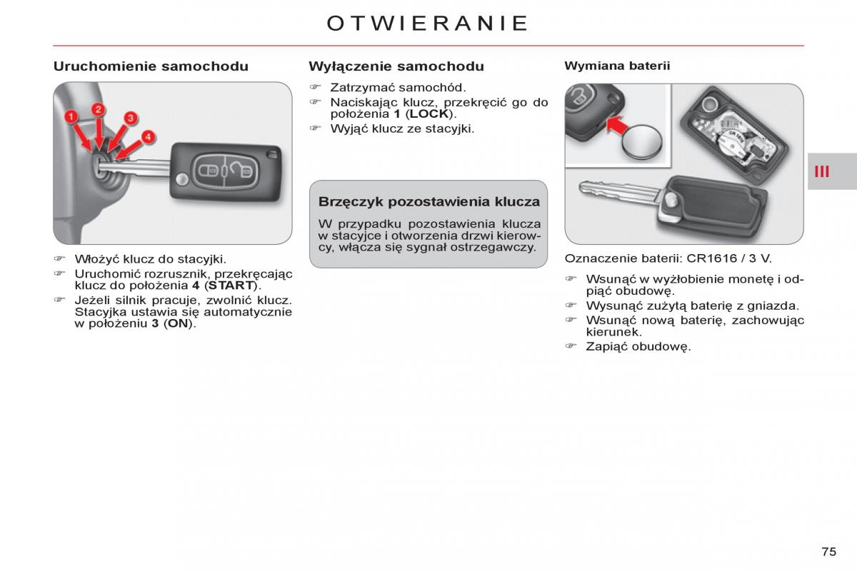 Citroen C Crosser instrukcja obslugi / page 77