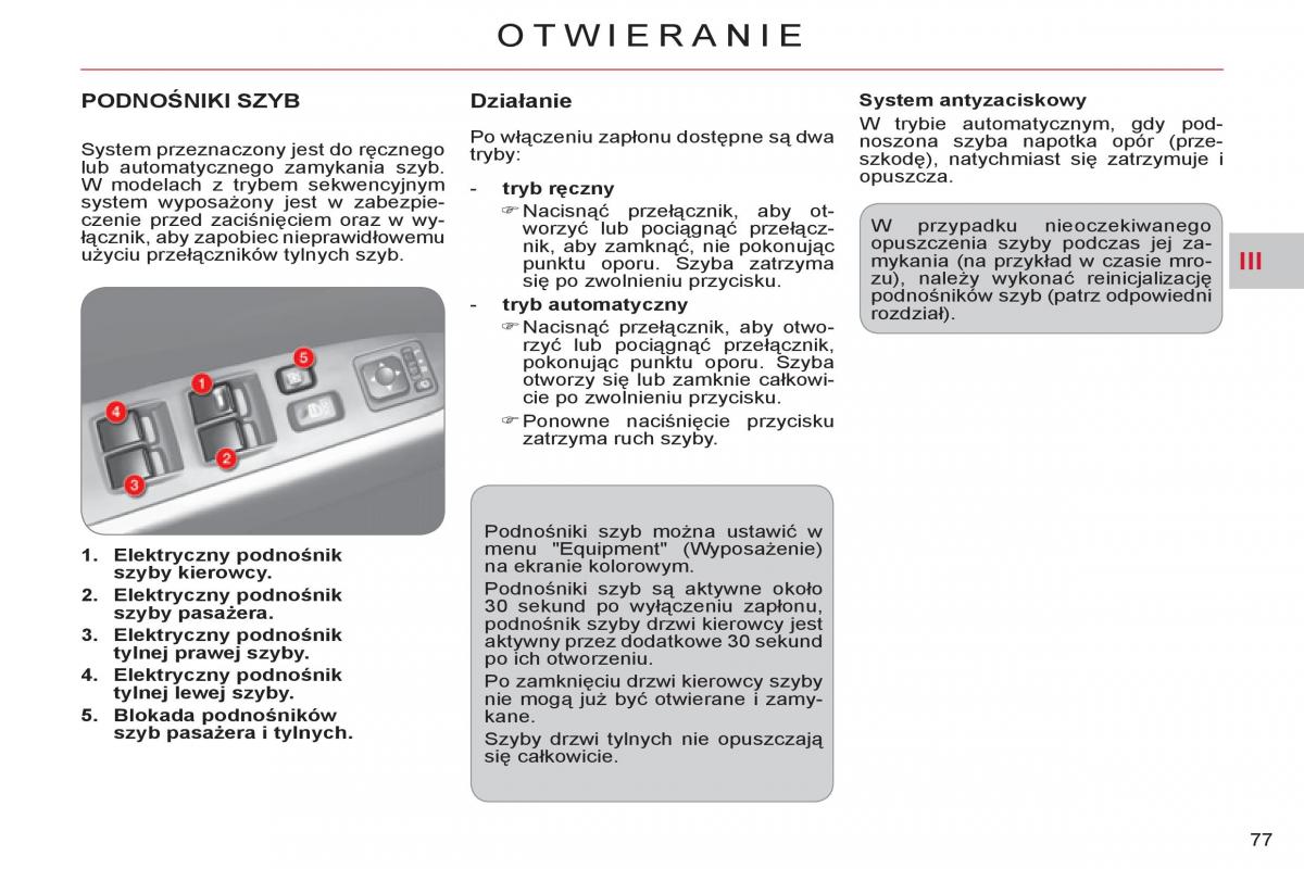 Citroen C Crosser instrukcja obslugi / page 79