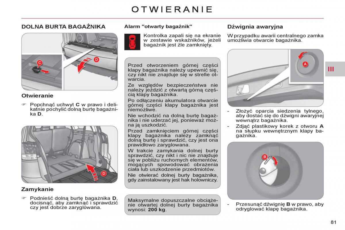 Citroen C Crosser instrukcja obslugi / page 83