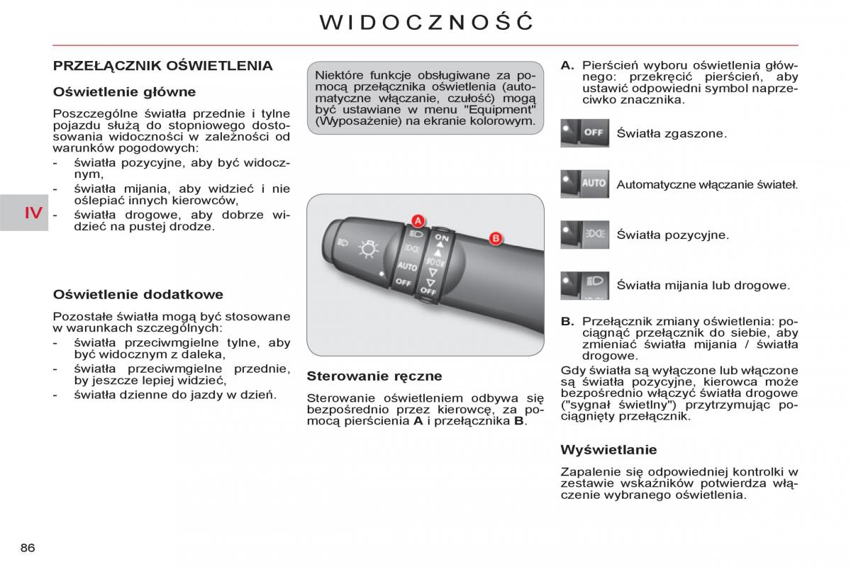 Citroen C Crosser instrukcja obslugi / page 88