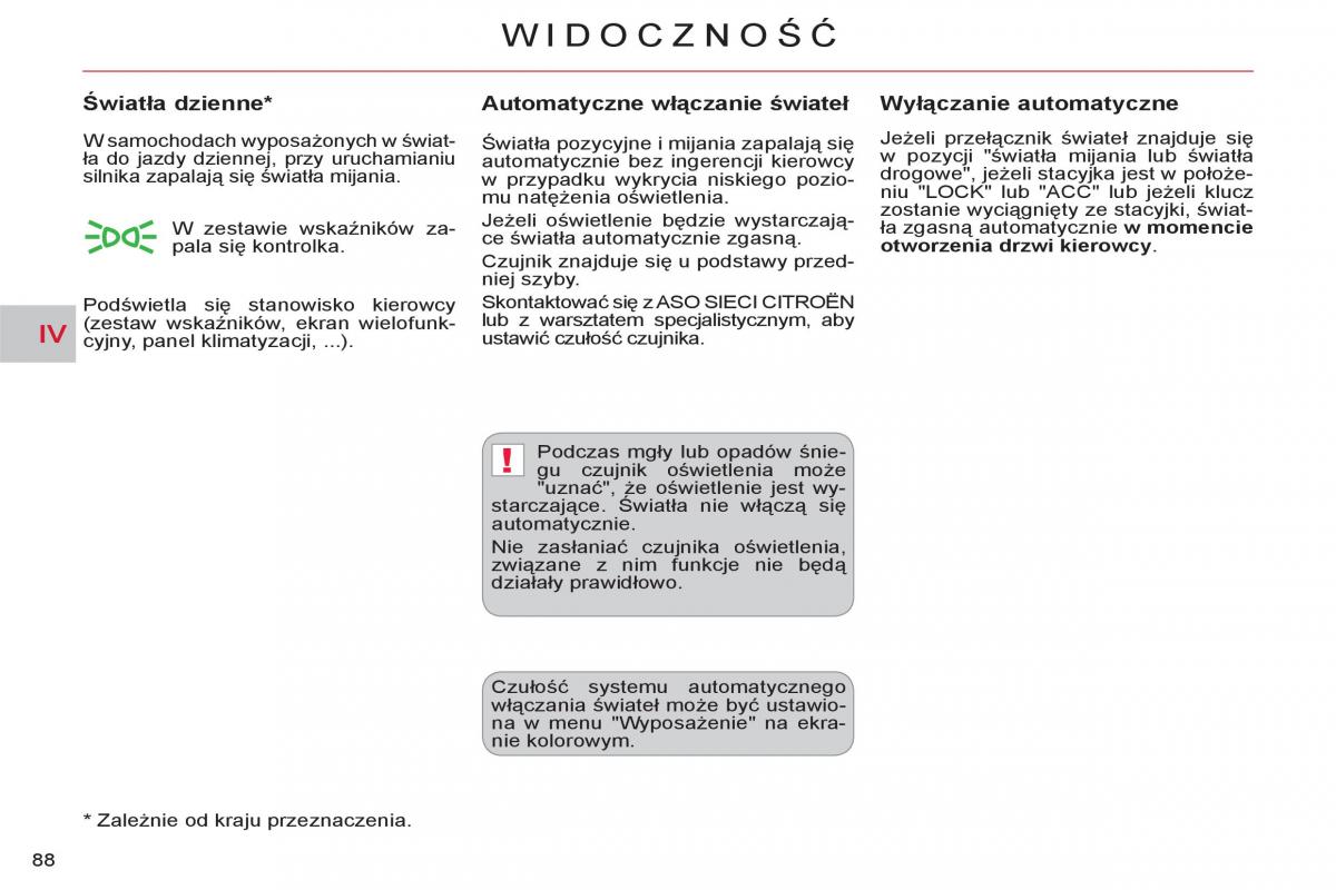 Citroen C Crosser instrukcja obslugi / page 90