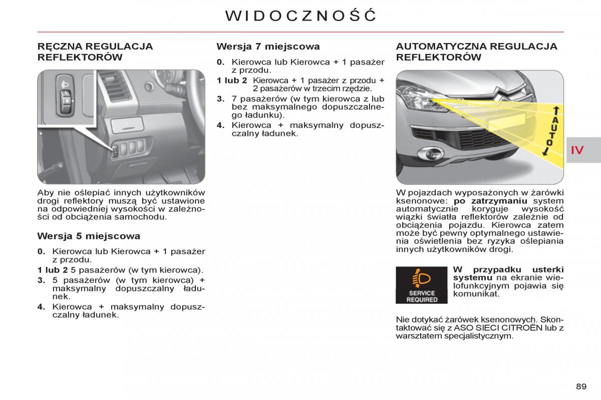 Citroen C Crosser instrukcja obslugi / page 91