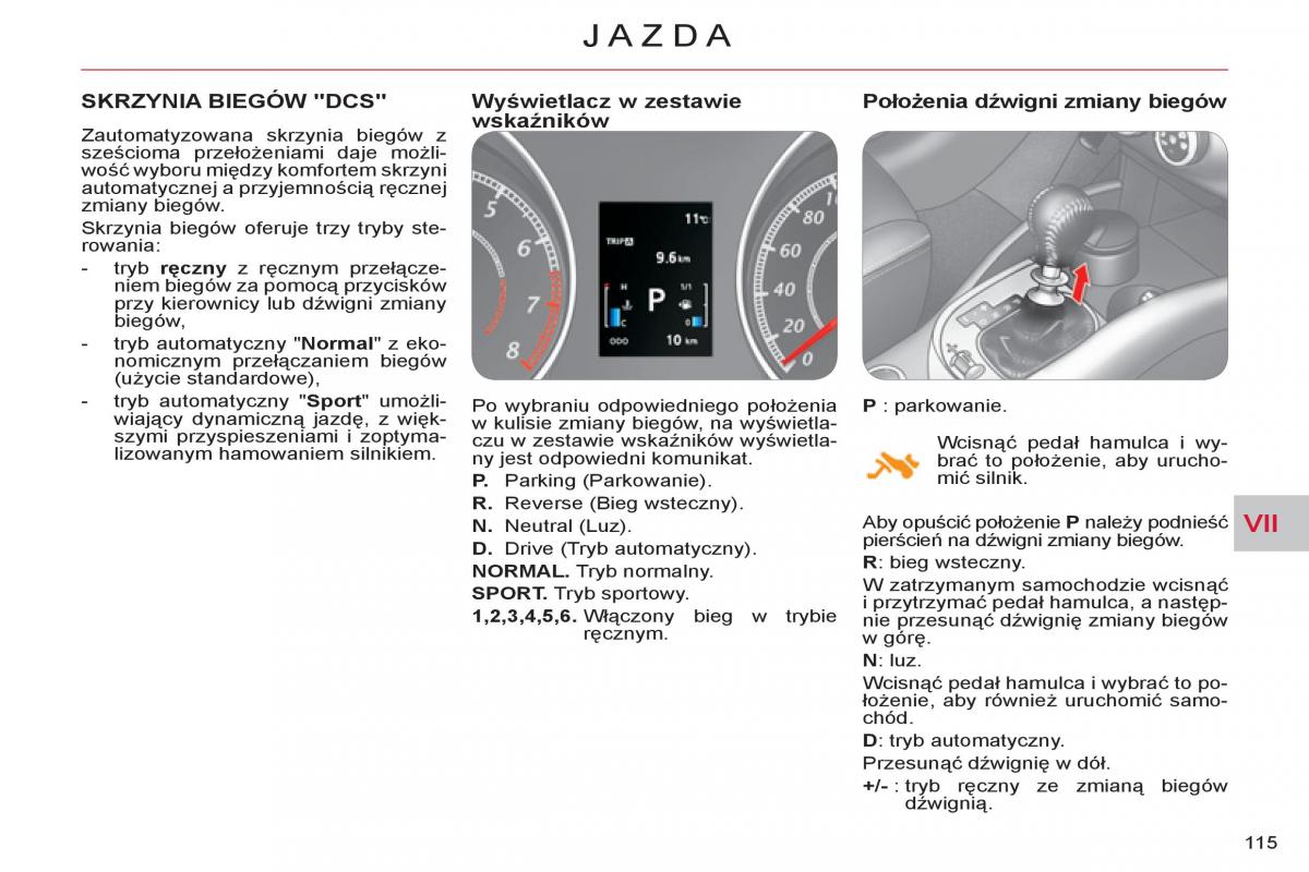 Citroen C Crosser instrukcja obslugi / page 117