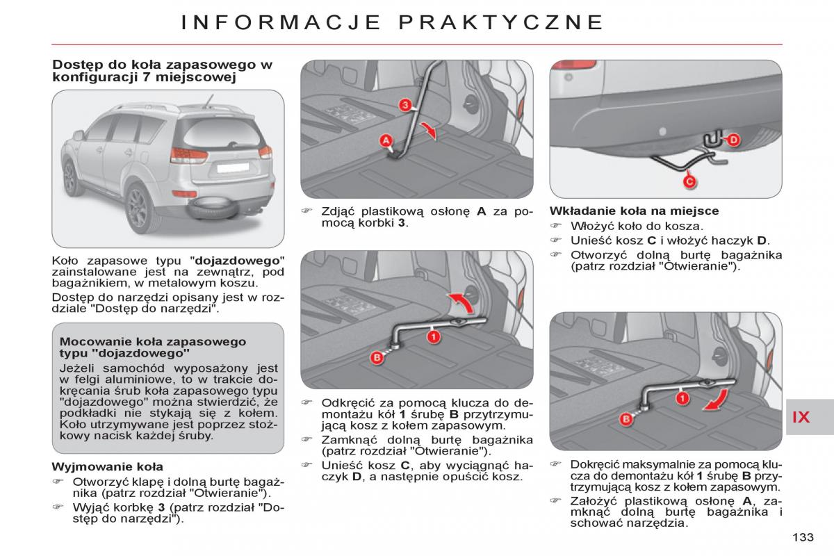 Citroen C Crosser instrukcja obslugi / page 135