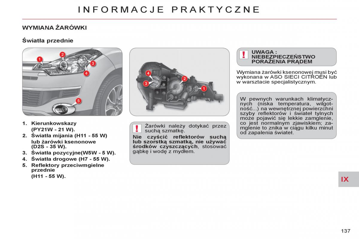 Citroen C Crosser instrukcja obslugi / page 139