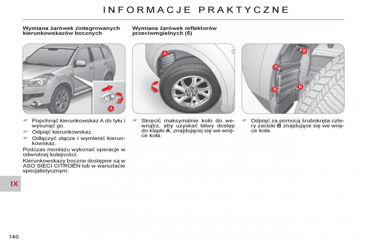 Citroen C Crosser instrukcja obslugi / page 142