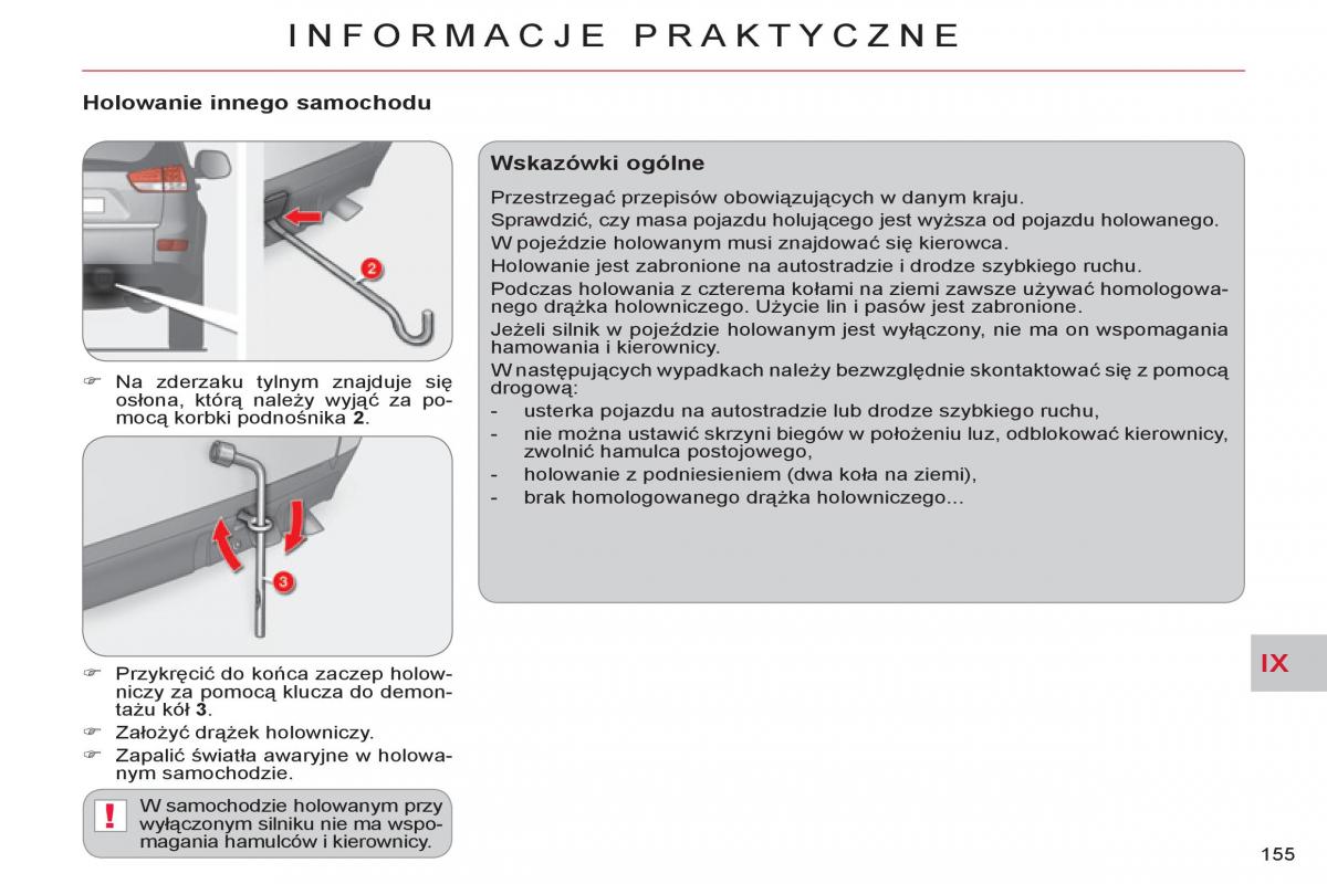 Citroen C Crosser instrukcja obslugi / page 157